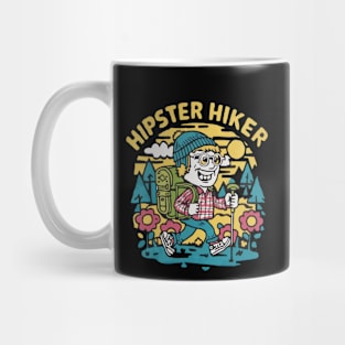 The hipster hiker funny hiker shirt Mug